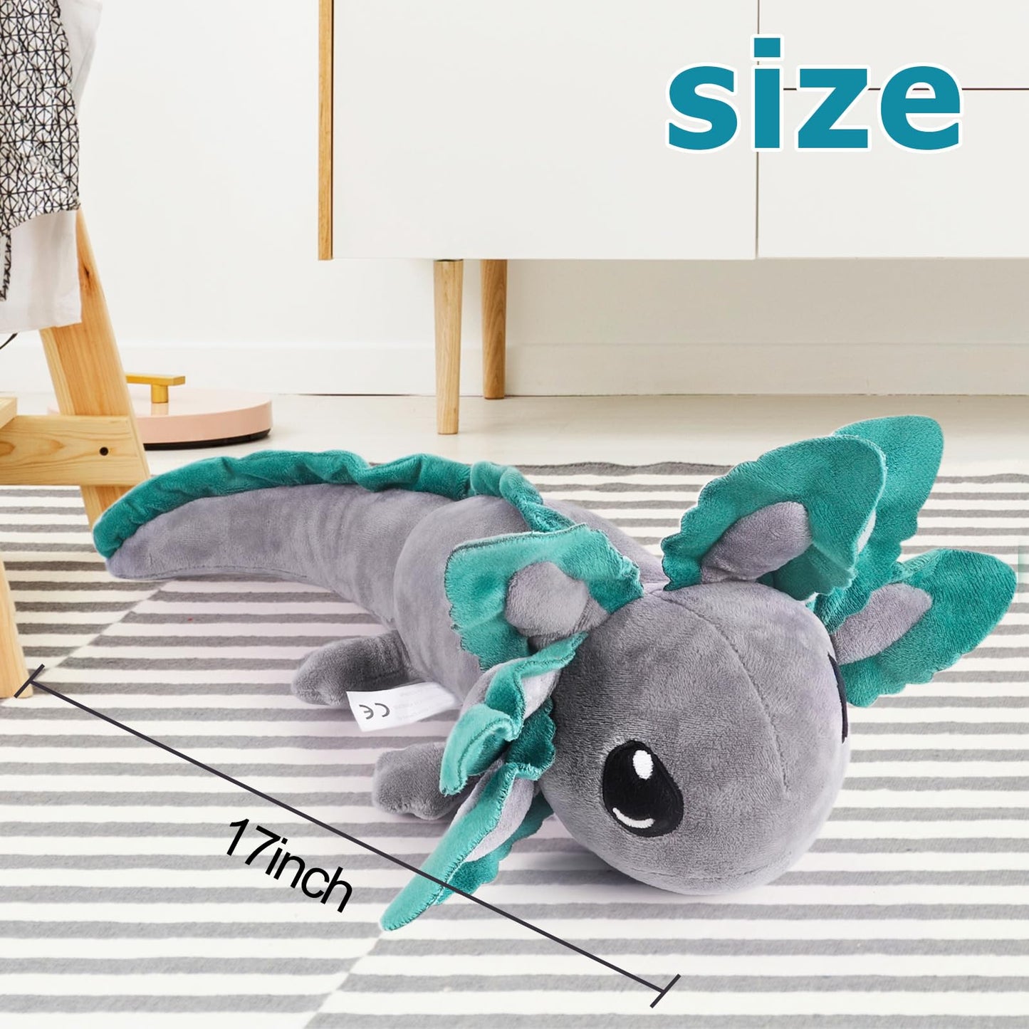 Axolotl Plush Toys 17 Inch - Axolotl Stuffed Animal, Axolotl Toys, Stocking Stuffers For Kids, Party Favors, Pink