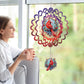 Cardinal Hanging Wind Spinners Outdoor - Stainless Steel Wind Sculpture 12 Inches Wind Chime Patio Lawn Yard Balcony Art Outside