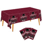 Graduation Decorations 2025 - 3 PCS Maroon Graduation Tablecloths,Plastic Disposable Smoked Red Congrats Grad Table Cover for Co