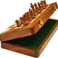 Palm Royal Handicrafts Wooden Handmade Foldable Magnetic Chess Board Set With Magnetic Piece And Extra Queens For 2 Players Kids