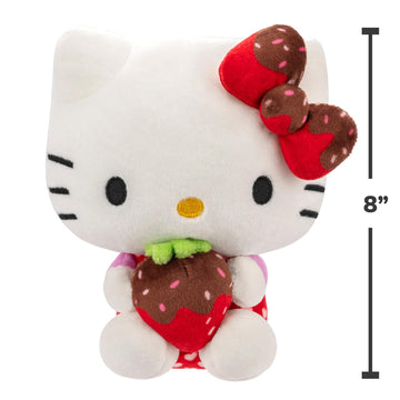 Hello Kitty And Friends 8' Plush With Chocolate Covered Strawberry - Officially Licensed Sanrio Product - Cute Soft Doll Stuffed Animal Toy - Easter Basket Stuffer Gift For Kids, Boys, Girls - 2+