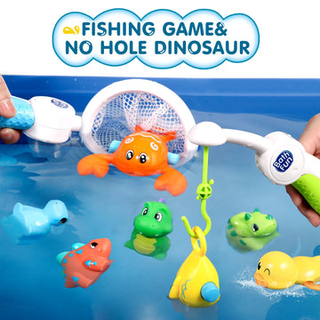 Dolive Bath Toys For Toddler 1-3, Kids Bathtub Time, Slide Wall Track For 1 2 Year Old, Dinosaur Spinning Toys 12-18 Months , Fun Birthday Gift For Baby Boys & Girls