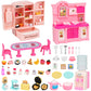 SOTOGO 58 Pieces Dollhouse Kitchen Supplies Miniature Mini Kitchen Accessories Dollhouse Furniture Decoration Accessories for Do