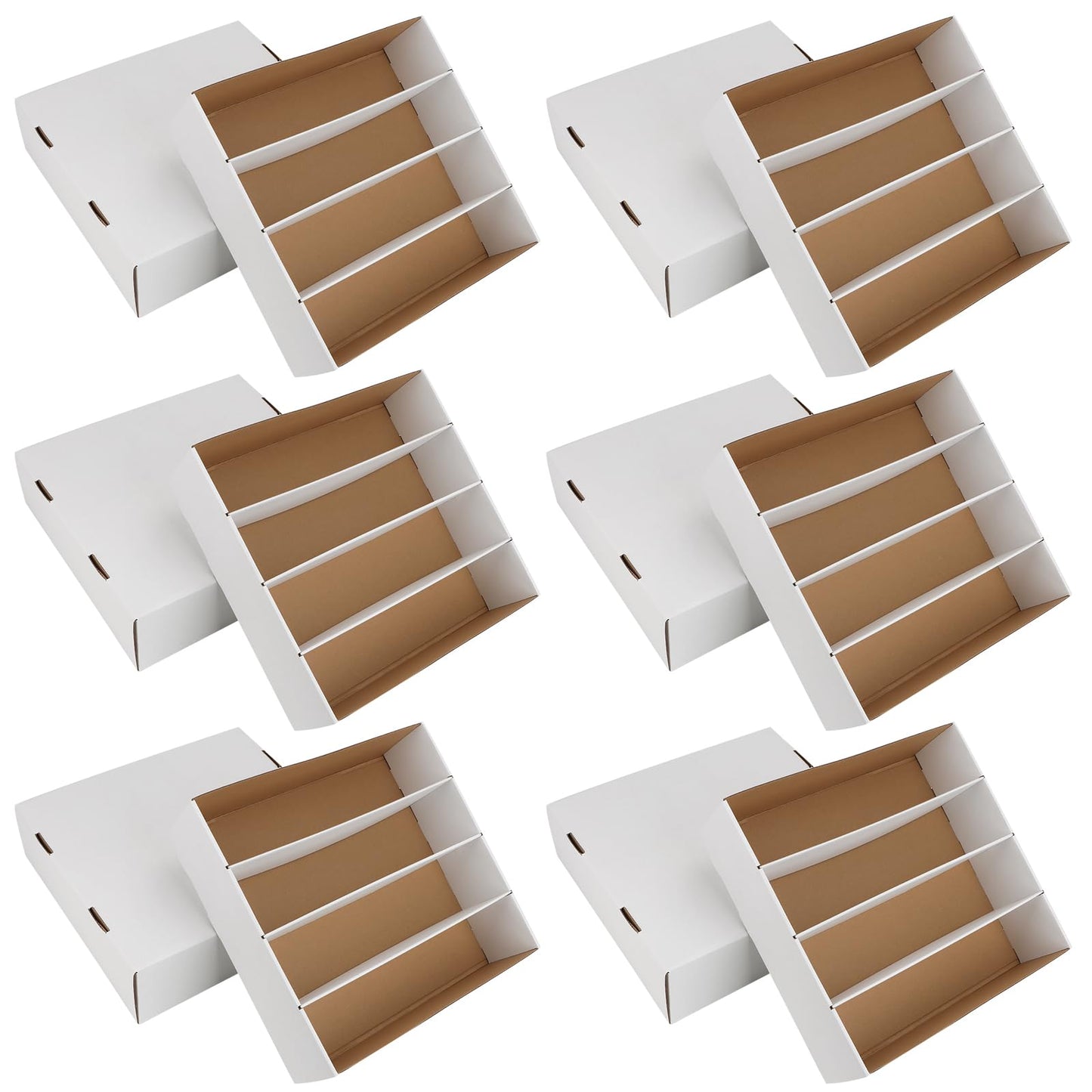 Himomo Collector Card Storage Box 3120 Count Trading Cards Box White Sports Card Boxes Card Sorting Tray Card Sleeve Cases Card