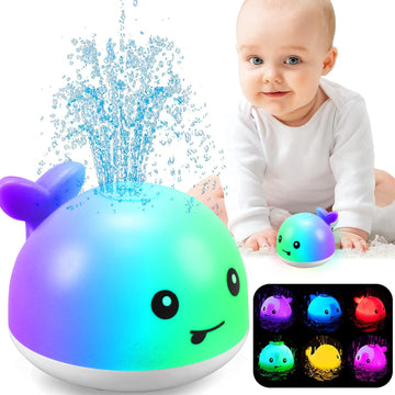 Zhenduo Baby Bath Toys, Bath Toys, Whale Spray Water Bath Toy, Sprinkler Bathtub Shower Toys For Toddlers Kids Boys Girls, Pool Toy For Baby (White)