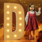 Imprsv 4Ft Marquee Light Up Letters D, Large Light Up Letters For Baby Shower Anniversary Weeding Room Decor, Big Letters For Pa