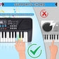 M Sanmersen Upgraded Kids Piano Keyboard 37 Keys With Microphone, Music Toys Birthday Gifts For 3 4 5 6 Year Old Boys Girls, Black