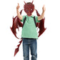 Darlion Dragon Wings Costume Children'S Props Cosplay Wing Dinosaur Tail Mask Set For Kids (Red)