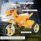 VIZZTY Dinosaur Kids Tricycle - Medium Orange Plastic Bike with Music & Storage Basket for Toddlers 3-7 Years Old