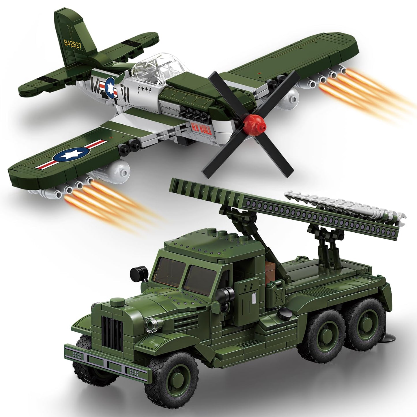 Tobocoy Military Truck And Plane Building Set
