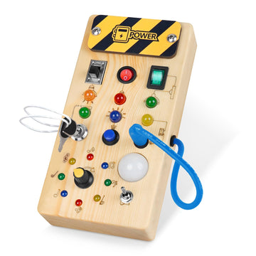 Toddler Toys Busy Board With Led Light, Preschool Learning Activities Sensory Toys For Toddlers 1-3,Montessoti Toys 1 2 3 Year O