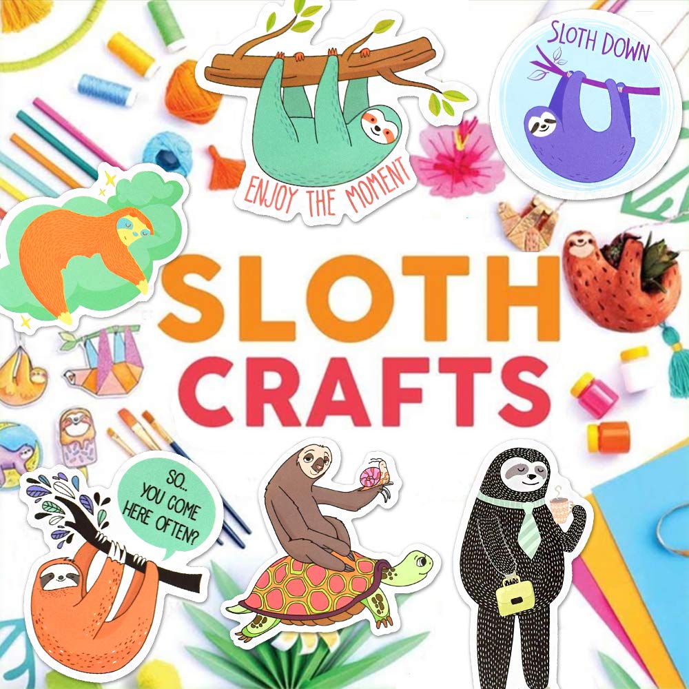 SUSIHI Sloth Stickers for Kindle Kids Sloth Stickers for Water Bottles Scrapbook Laptop Book Waterproof(50 Pcs)