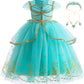 Axaxa Princess Jasmine Costume For Girls Arabian Princess Costume For Girls Dress Up Birthday Halloween Party With Accessories