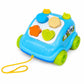 Pull Along Activity Car Toy Babies Toddlers, Shape Recognition Pressable Activity Shapes, Smooth Rolling Wheels And Pull Early L