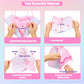 34 Pcs Girl Doll Travel Camping Tent Set Includes Clothes, Food, Telescope, Tent, Sleeping Bag, Backpack, Chair, Shoes And Other