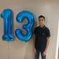 Navy Blue Number 13 Balloon 40 Inch, 13 Number Balloon, 13Th Navy Blue Birthday Decorations, 13 Year Old Girls Boys Blue Party S