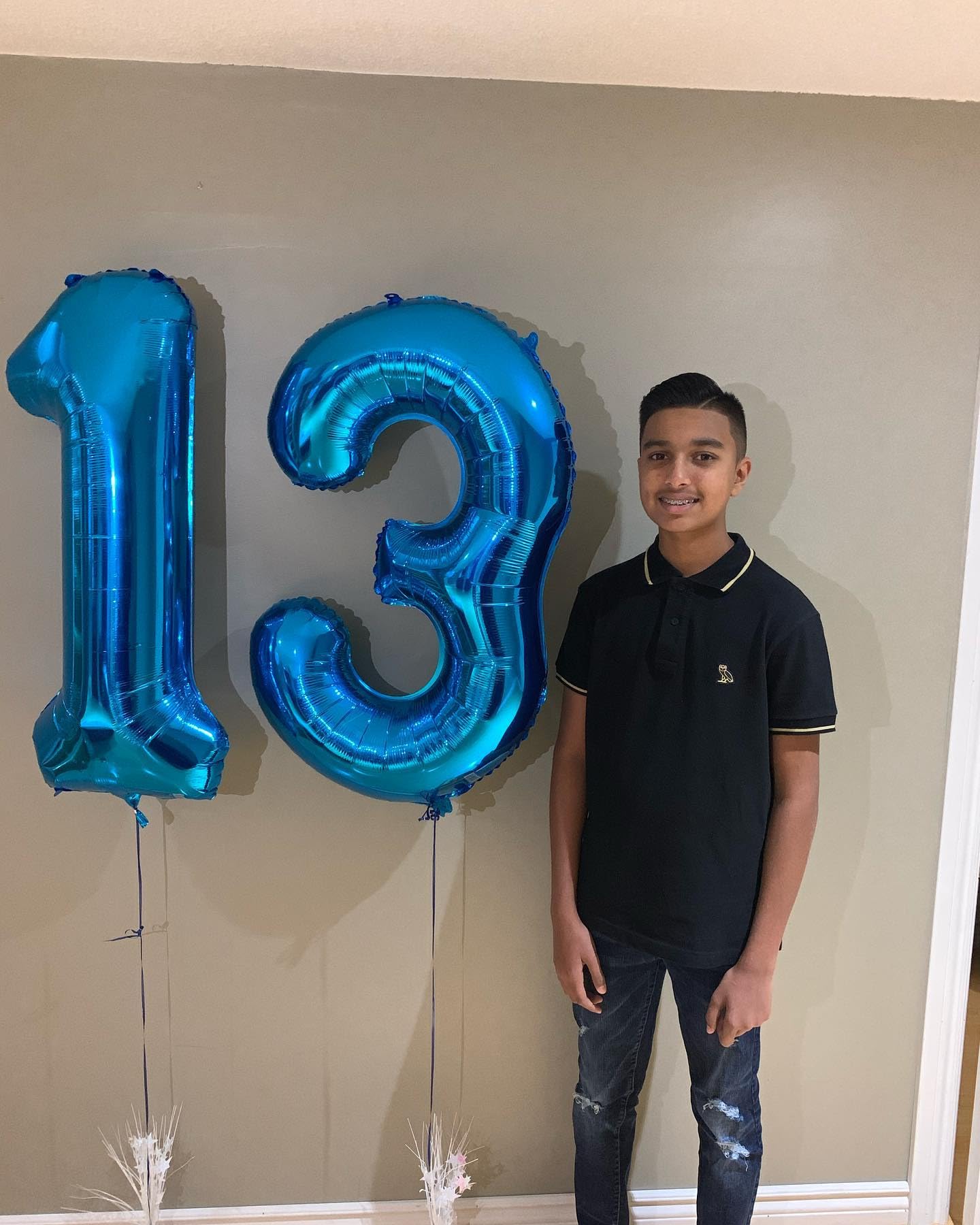 Navy Blue Number 13 Balloon 40 Inch, 13 Number Balloon, 13Th Navy Blue Birthday Decorations, 13 Year Old Girls Boys Blue Party S