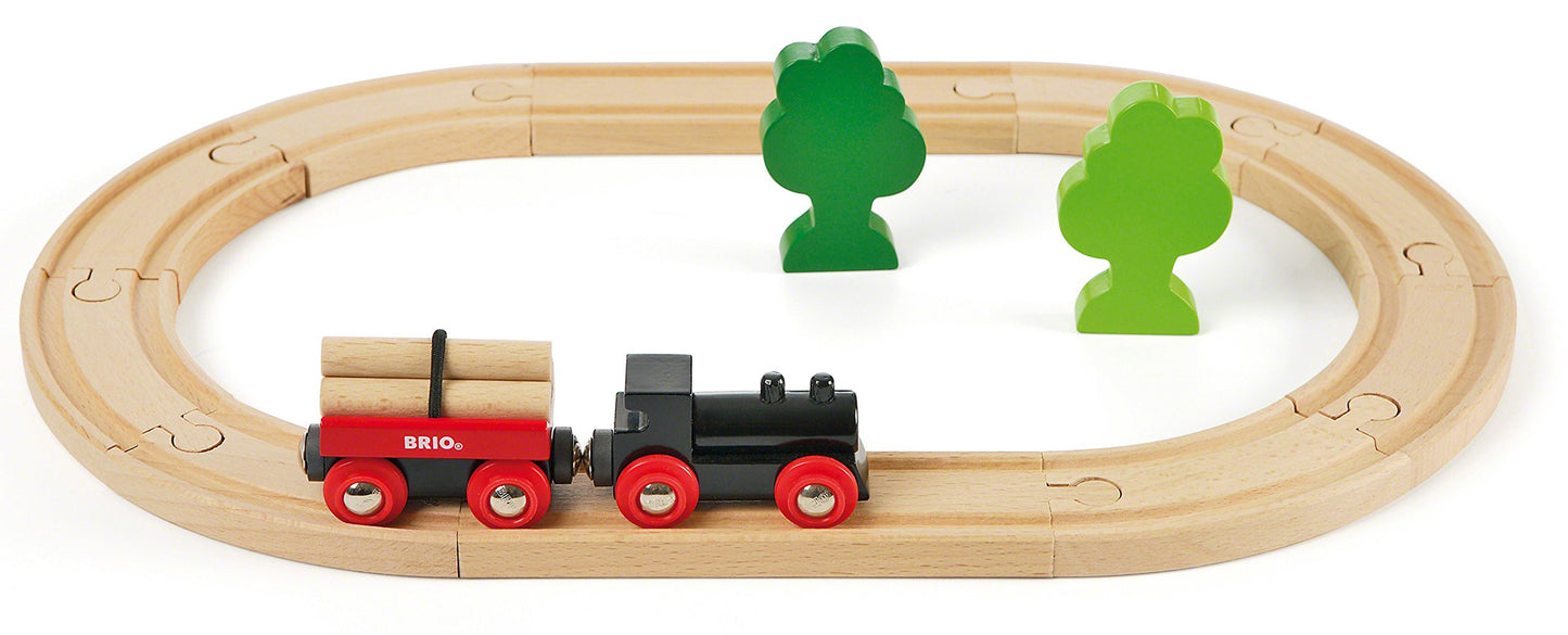 BRIO World - 33042 Little Forest Train Set - enhanced 18-Piece Wooden Toy Train Set with Track and Accessories | Perfect for Kids Ages 3 and Up | FSC Certified for Sustainability