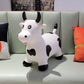 Hotmax Bouncy Cow Hopping Horse Toys, Inflatable Bouncing Animal Hopper For Toddlers Or Kids, Ride On Jumping Farm Toys For Boy Or Girl Birthday Gift 2 3 4 Year Old (White Cow)