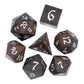 Hddais 7Pcs Wooden Polyhedral Dice Set, D&D Wood Dnd Dice Set With Metal Box For Dungeons And Dragons Role Playing Tabletop Game