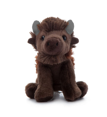 The Petting Zoo Bison Plush Toy - 6-Inch Brown Stuffed Animal - Perfect Gift for Kids - Wild Onez Babiez Zoo Animals