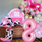 Kwuz Western Cowgirl Balloons Pink 8th Birthday Party Decorations, Retro Horse Cowgirl Hat Boot Balloons Girls Western Theme Rod