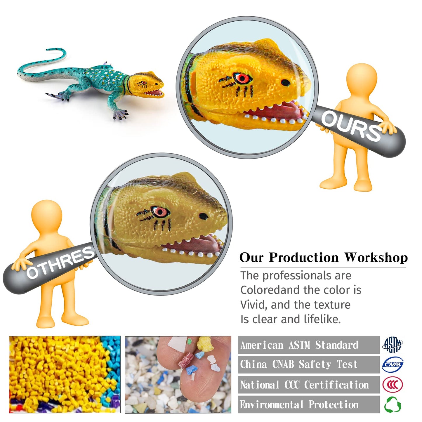 BRETOYIN Bearded Dragon Toys Snake Figurine 8PCS Realistic Lizard Figures Desert Diorama Animals Spider Figurines Chameleon Toys