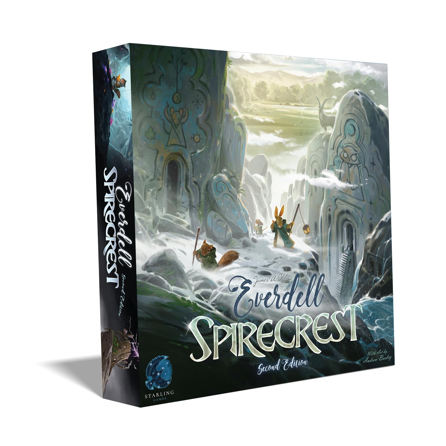 Starling Games Everdell Spirecrest 2nd Edition Board Game - One Size, Cardboard, Green/Brown/Gray, Model 223009
