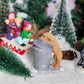 Christmas Village Accessories Ornaments Resin Christmas Village Sets Decoration For Xmas Festival Holiday (Dog Trash Can)