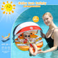 Mambobaby Baby Pool Float With Canopy, Non-Inflatable Infant Floats With Tail Solid Upgrade Soft Waterproof Skin-Friendly Mambo
