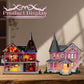 ZIQILIGHTING Pink Palace Haunted House Building Set, 1349PCS, Plastic, One Size, Compatible with Lego, Perfect for Halloween Fun
