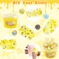 Lawoho Bear Clear Slime 300Ml, Yellow Clear Slime Kit For Girls Ages 8-12 With 9 Packs Slime Add-Ins, Slime For Kids Party Favors, Non Stick Slime Clay Toys Birthday Halloween Christmas Easter Gifts