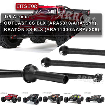 ARRCat Drive Shaft CVD Upgrade Parts for Arrma 1/5 KRATON 8S BLX/Outcast 8S BLX,4PCS Front/Rear Harden Steel #45 Upgrades Parts