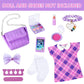 Zntwei American 18 Inch Doll Clothes And Makeup Accessories Playset Fit 18 Inch Doll Includes Dolls Clothes Sunglasses Phone Eye