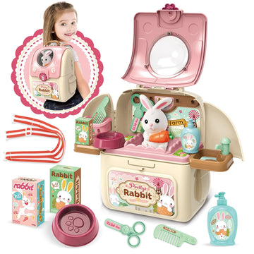 Shemira Girl Toys Gifts for 2 3 4 5 6 Years Old, Toddler Girl Toys, Bunny Toys for Kids, Easters' Gifts for Girls, Pet Care Pret