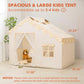 Piikago Kids Tent Indoor With Star Lights And Flags - Play Tent For Kids Ages 4-8, Large Toddler Playhouse For Girls Boys, 57''