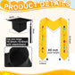 Unittype 4 Pcs Preschool Graduation Gown Cap with Tassel Graduation Stole Stuff Plush Bear Set for Kids Graduation Gifts (Black)
