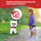 White Leash Walking Cat Set Toy Interactive Talking Cat Singing Dancing Kitten Mimicking Repeat What You Say Kitty Touch And Voice Control Nodding Wagging Tail Plush Electric Robot For Kid Girl