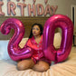 50 Balloon Number, Hot Pink Number 50Th Birthday Balloons 40 Inch, 50 Years Old Hot Pink Birthday Decorations For Men Women, 50T