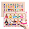 Uiseba Princess Mini Magnetic Color and Number Maze Toy, Montessori Busy Board for Ages 3-5, Wood, Mermaid, Model WJY-MINIZOUZHU