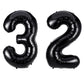 Shopping Time 32 Number Foil Balloons  (32 Inch)  Black
