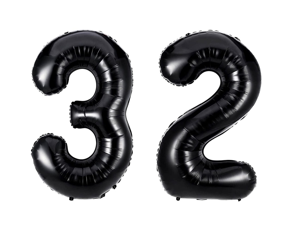Shopping Time 32 Number Foil Balloons  (32 Inch)  Black