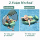 Upgread Mambobaby Float With Upf 50+ Sun Protection Canopy Big Buoyancy Non-Inflatable Solid Baby Swim Pool Float For Ages 3-24