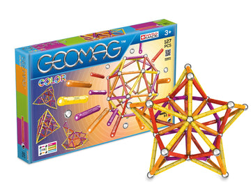 Geomag - Color - 127-Piece Magnetic Building Set, Certified Stem Construction Toy, Safe For Ages 3 And Up
