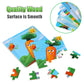 Sannix 12 Pack Wooden Jigsaw Puzzles For Toddlers 3 4 5 Years Old, Party Favors Animals Jigsaw For Kids, Transportation Educational Puzzles Travel Toy With 12 Organize Bags
