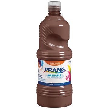 Prang Non-Toxic Ready-to-Use Washable Tempera Paint, 1 qt Bottle, Brown