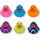 Cool Rubber Ducks (2') Standard Size. (12 Pack) Cute Duck Bath Tub Pool Toys. (Multi-Color Pattern Rubber Squicky Duckies)