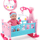 Gagaku Baby Doll Set,12' Doll Toys With Crib Bed,22Pcs Baby Doll Accessories Doll Care Playset Includ Cradle Crib, Diaper,Feeding Set,Baby Gift For 3+ Year Old Girls Boys