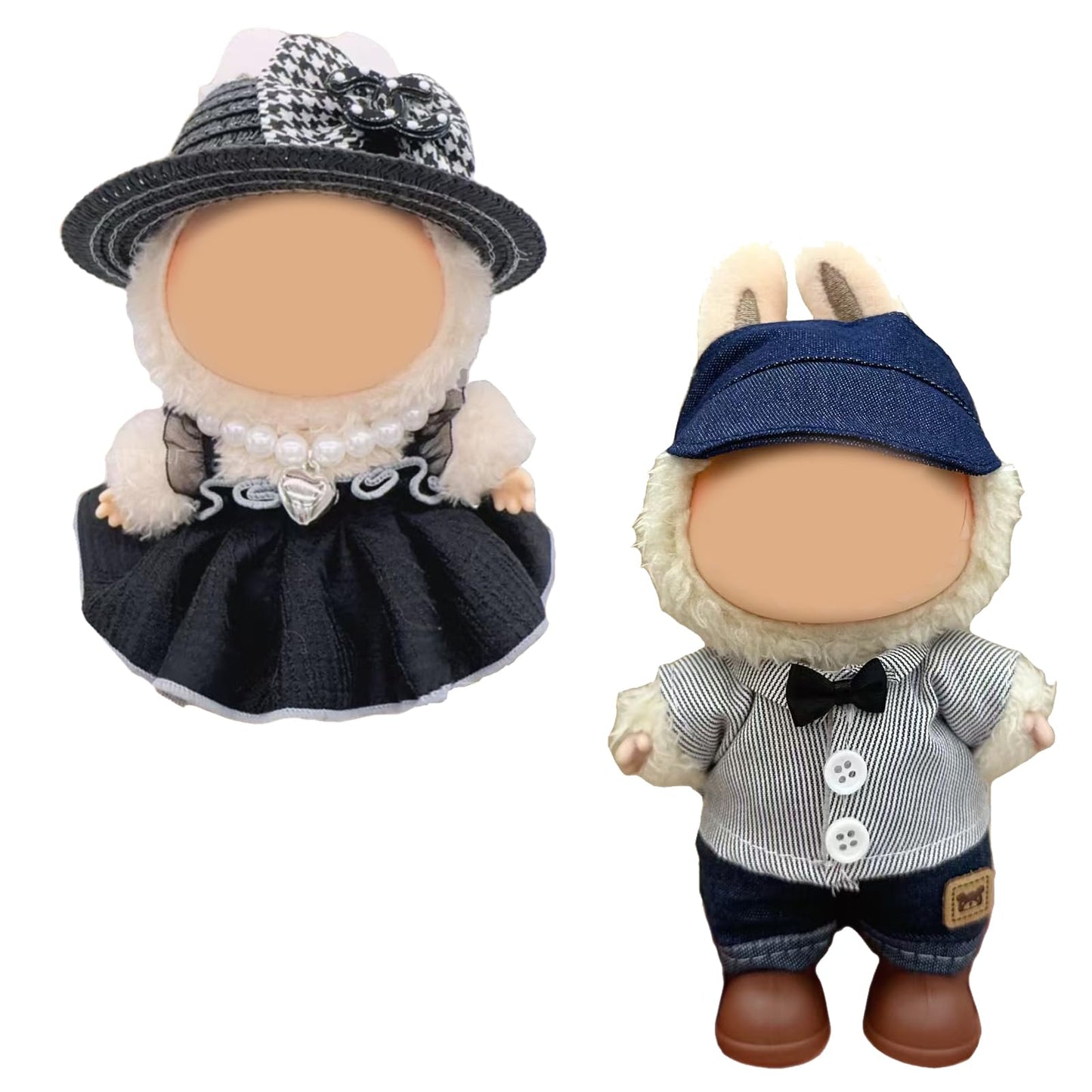 Clothes for 17cm Doll (No Doll)- 2 Sets enhanced Handmade Clothes for LBB Dolls  Adjustable Kawaii Outfits for 17cm Collectibles | Stylish Fashion for Play Display Holidays