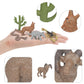 BRETOYIN 11PCS Mini Desert Animals Figurines Set Desert Realistic Desert Animals Figurines Toys Party Decorations Tabletop Decor